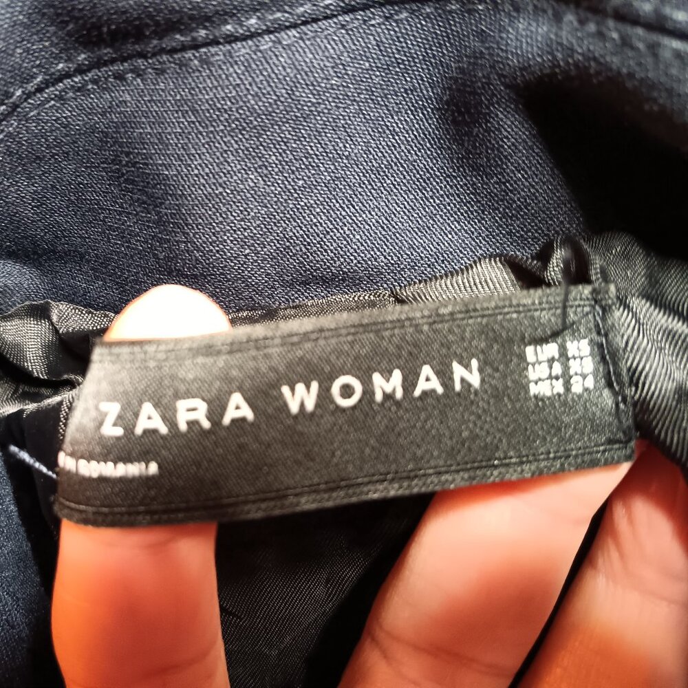 ZARA WOMAN Wool Double Breasted Thigh Length Peacoat XS - Picture 9 of 16